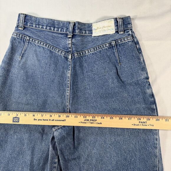 LAWMAN Mom Jeans Pleated Front Tapered Leg High Rise Blue Denim Western - Picture 3 of 11